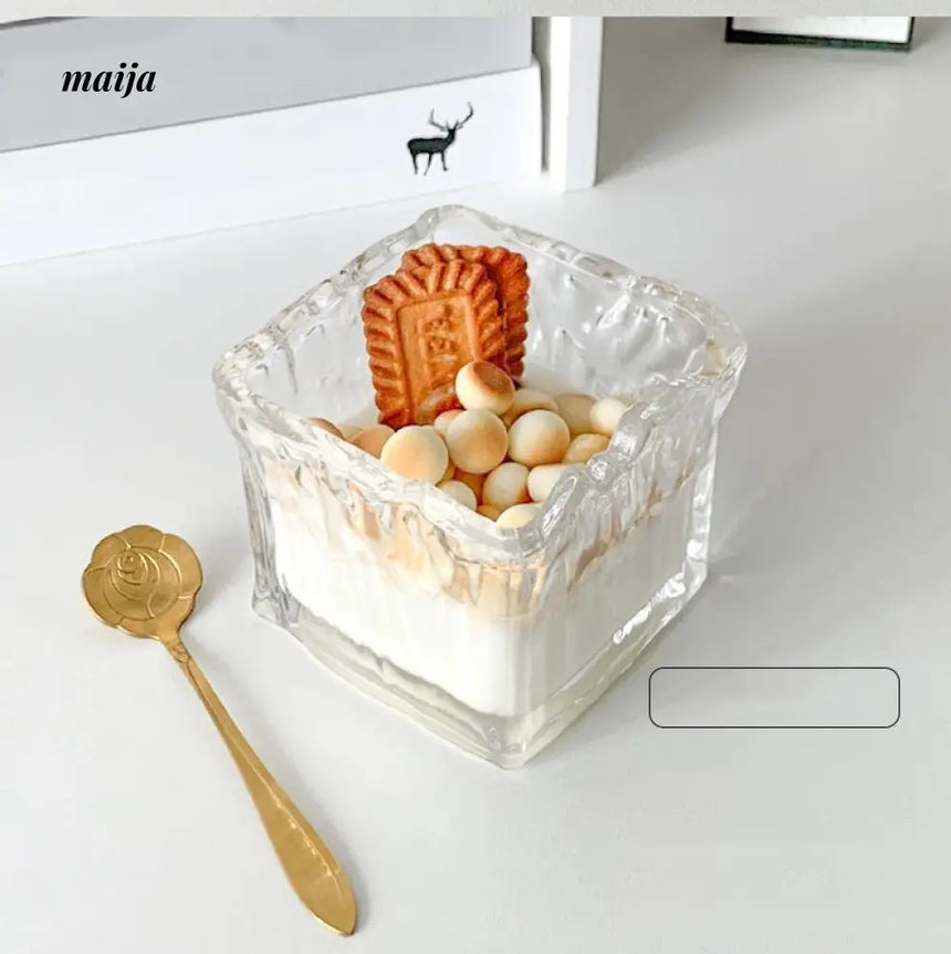 BANKE Large Capacity Breakfast Glass Ice Cream Cup from BANKE