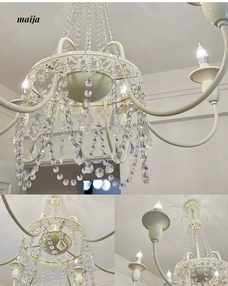 NANCY French Cream Style Crystal Chandelier from NANCY