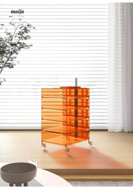 LOWERLEFT Rotating Acrylic Bedside Table from Lower Left