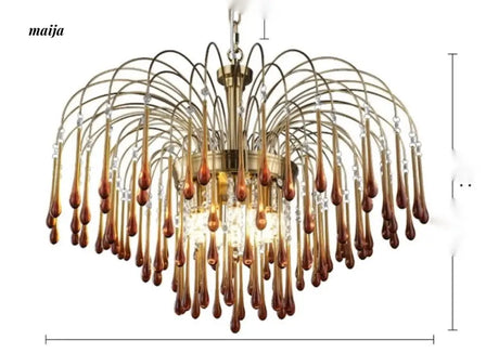 NANCY Crystal Chandelier Water Drop Lamp Retro Design from NANCY