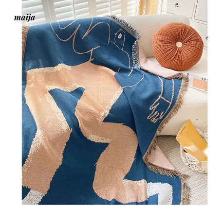 MAN YUE HOME INS Art Blanket for Sofa or Living Room Use from MAN YUE HOME