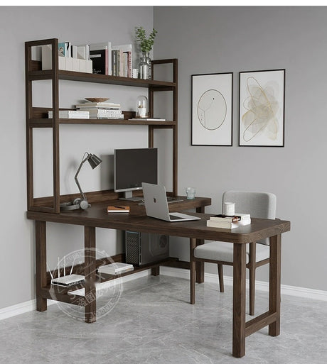 SUNX Solid Wood Corner Computer Desk Combo from SUNX
