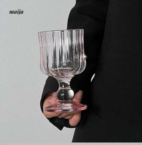 ANFAN Fuchsia Pleated Wine Glass from ANFAN