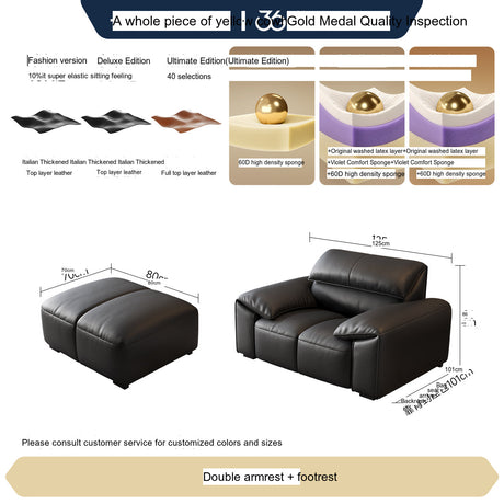 FASATI Oliver Chic Minimalist Leather Sofa from FASATI