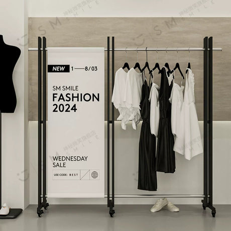 SM Sophia Black Hanger Clothing Stand from SM
