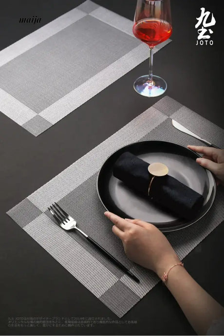 JOTO PVC Table Mat Anti Scald Waterproof Dinner Plate from JOTO