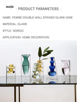 Femme Double Wall Stained Glass Vase from maija