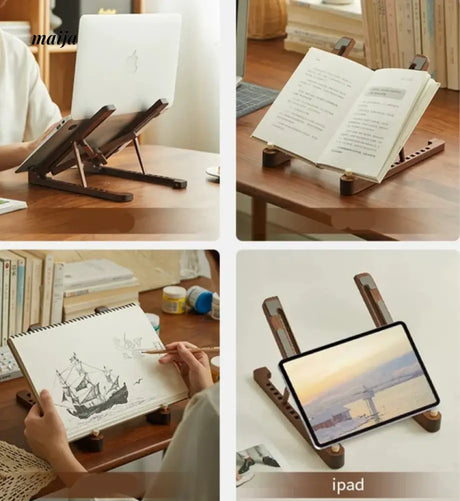KIMACHI Wooden Foldable Adjustable Laptop Stand from KIMACHI