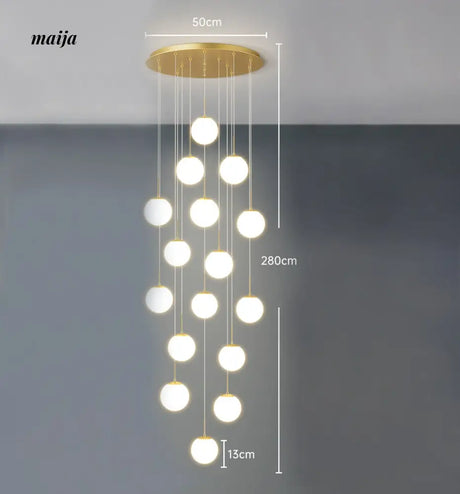 Round Staircase Chandelier from maija