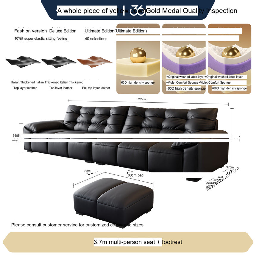 FASATI Leonardo Elegant Minimalist Leather Sofa from FASATI