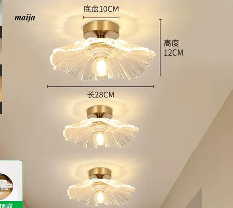 GVG Lotus Leaf Crystal Ceiling Light from GVG