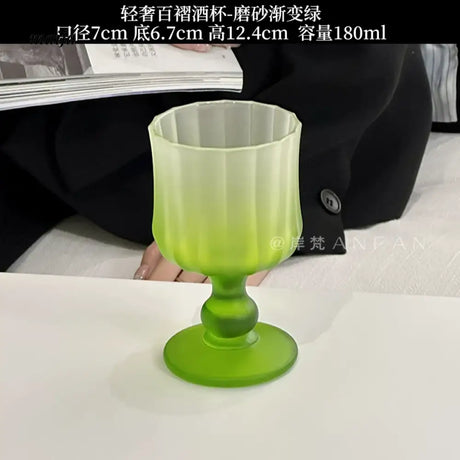 ANFAN Fuchsia Pleated Wine Glass from ANFAN