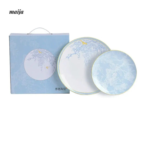 MOSE Ink-Color Luxury Porcelain Plate from MOSE