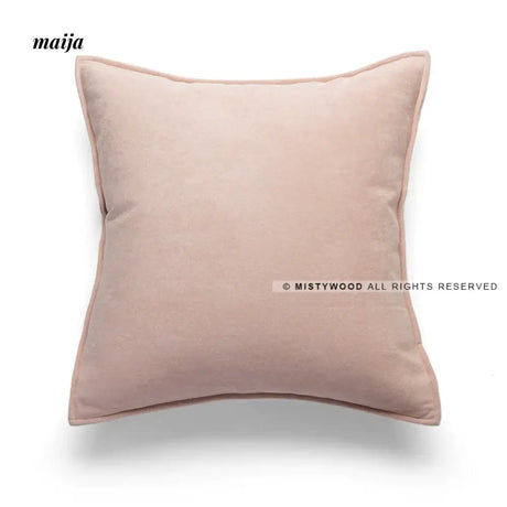 MISTYWOOD Pastel Pink Wool Pillow for Living Room from MISTYWOOD