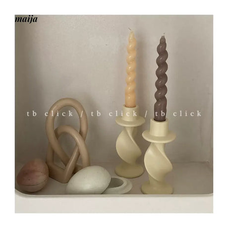 CLICK Twisting Ceramic Candle Tray Vintage Decor from CLICK