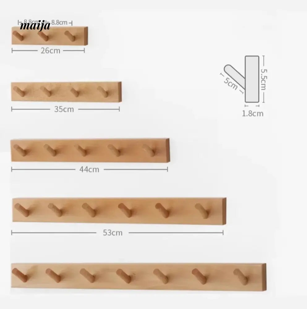 KIMACHI Wooden Load Bearing Coat Hooks from maija