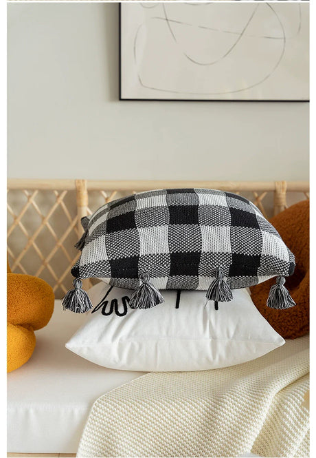 MISTYWOOD Knitted Pilsan Play Car Line Pillow from MISTYWOOD