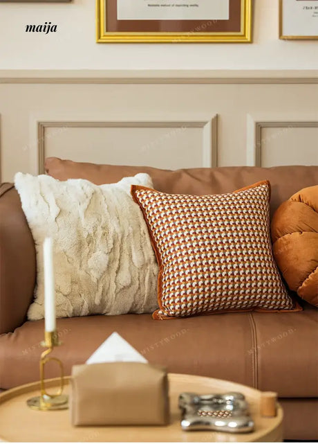 MISTYWOOD Retro Orange Pillow for Bed from MISTYWOOD