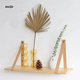 WULIHOME Solid Wood One-Line Shelf Rack with Desktop Storage