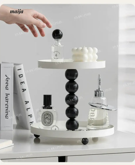 LIVINGPLUS Double-Layer Cosmetic Storage Rack from LIVINGPLUS