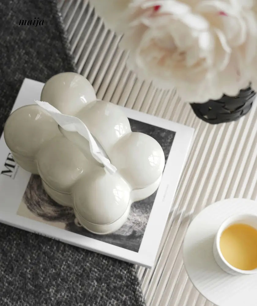 Marshmallow Ceramic Tissue Box from maija