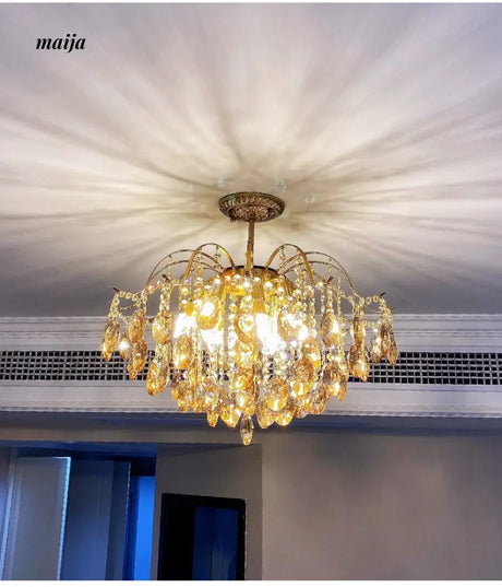 NANCY Romantic Crystal Chandelier French Retro Style from NANCY