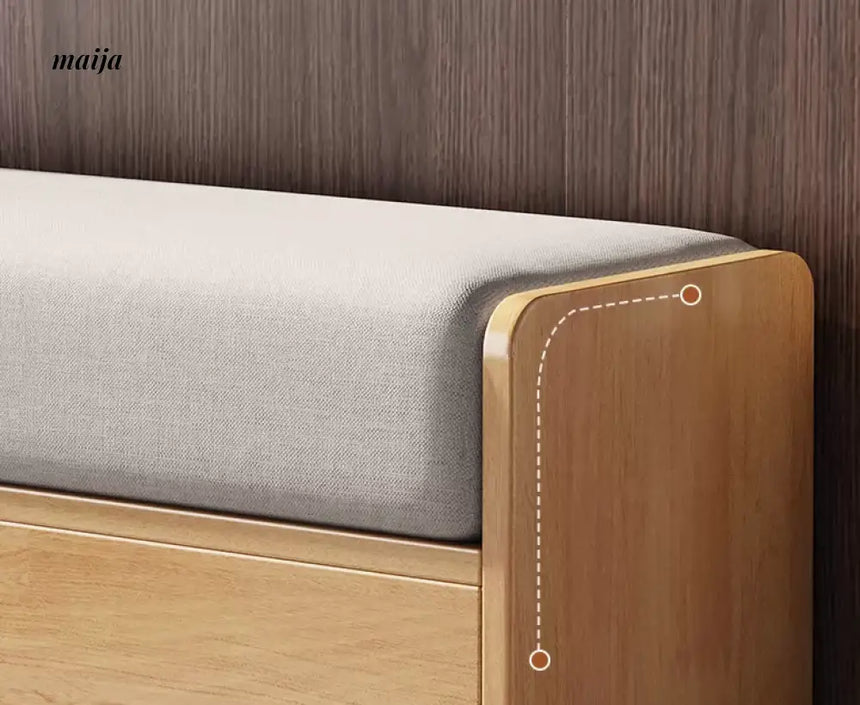 Finnley Solid Wood Shoe-Changing Stool from maija