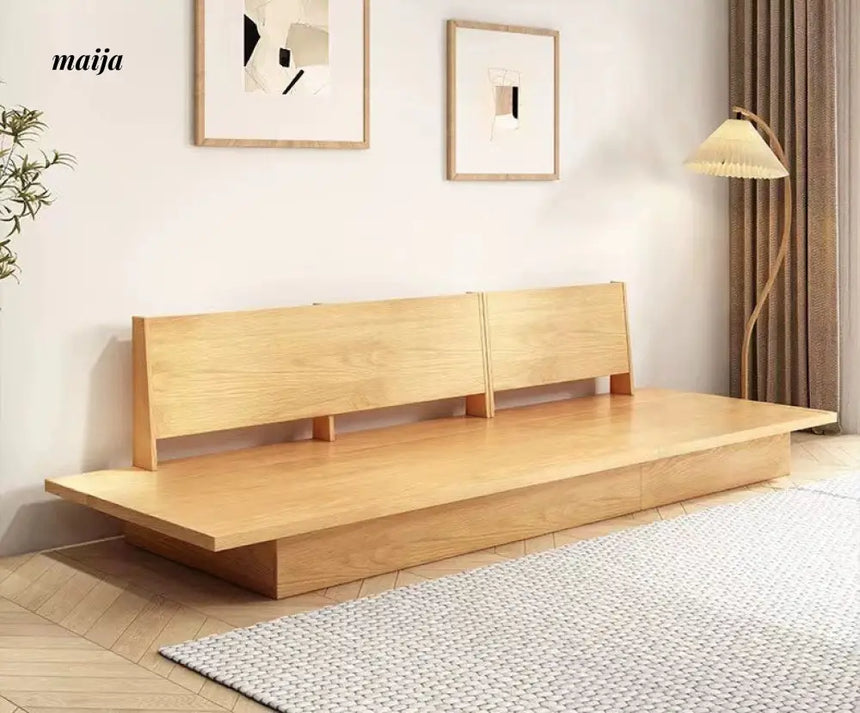 Japanese Style Solid Wood Modular Sofa with Storage from maija