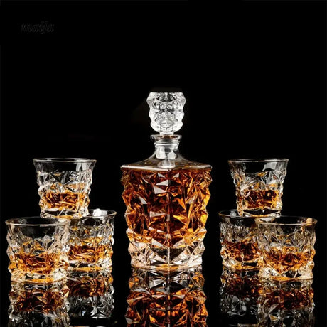 Glacial Whiskey Decanter and Glass Set from KEYHUAN