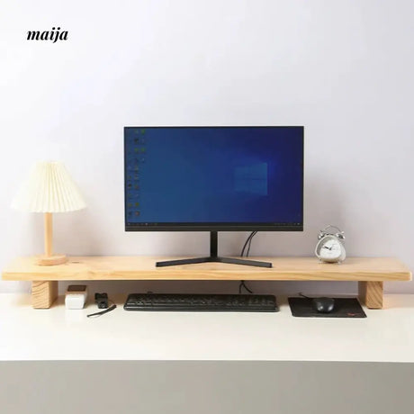 Beechwood Natural Wood Monitor Stand from maija