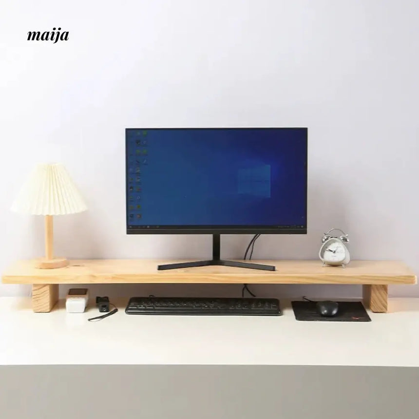Beechwood Natural Wood Monitor Stand from maija