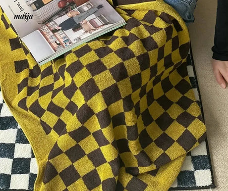 NUANYOU Chessboard Grid Cotton Bath Towel from Nuanyou