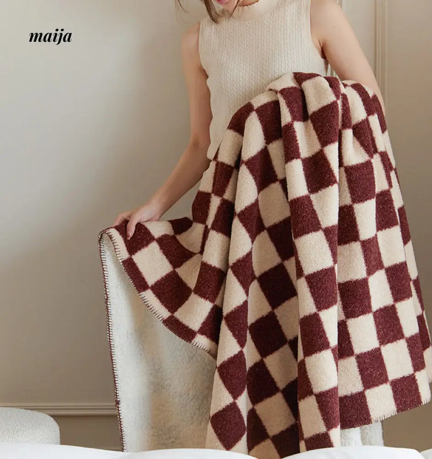 Chessboard Fleece Throw from REWER