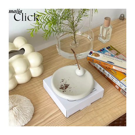 CLICK White Ceramic Incense Tray Nordic Design from CLICK