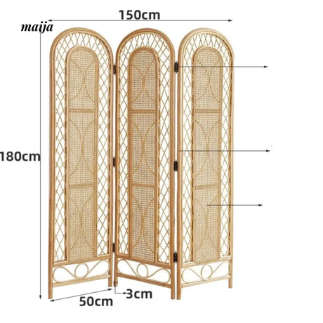 SUZYHOME Yuki Rattan Partition Wall from KBOOS