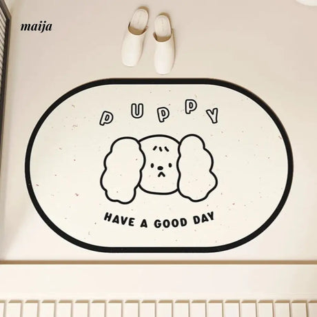 Oval Puppy Bath Mat from maija