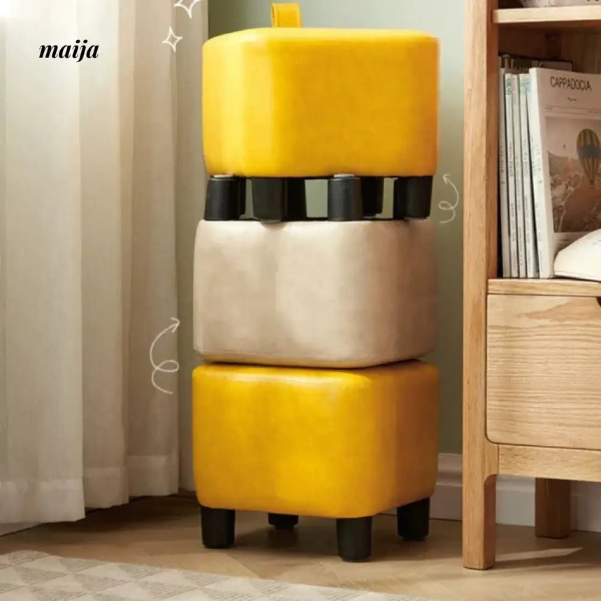 LINSYKIDS Sugar Cube Leather Baby Stool from LINSY KIDS