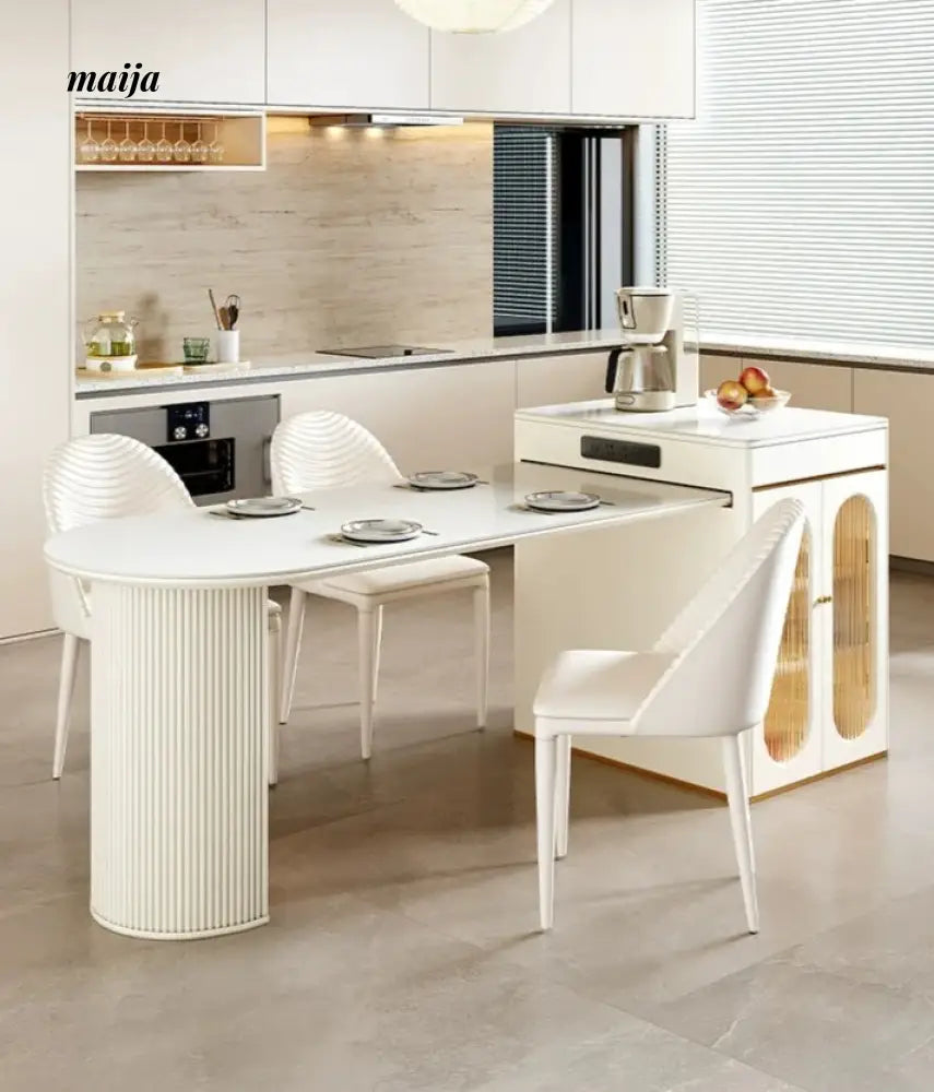 Caelum French Island Dining Table and Chair Set from maija