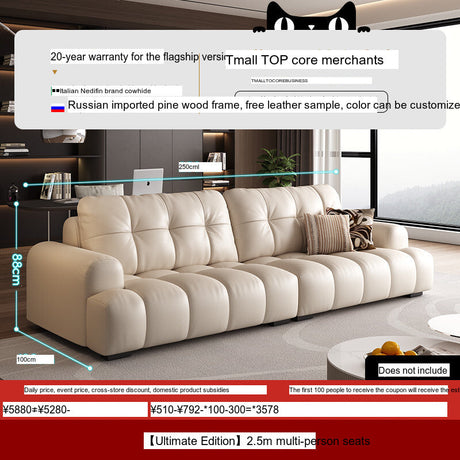 DIPU Nova Cream Cowhide Sofa from DIPU