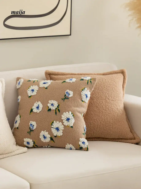MISTYWOOD Milk Tea Pillow with Floral Pillowcase from MISTYWOOD