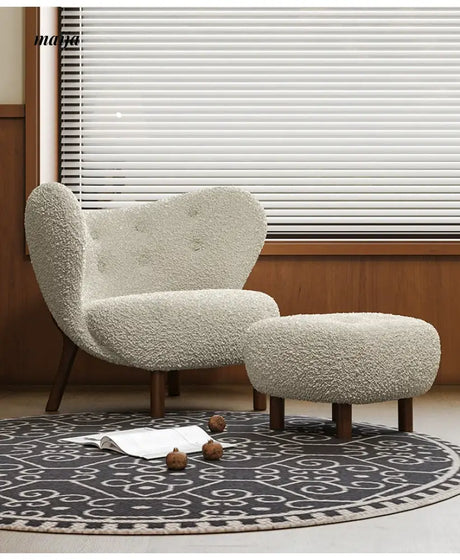 SMALL HIBISCUS Designer Single Chair Lambskin from SMALL HIBISCUS