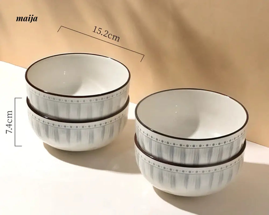 MOSE Blue Line Japanese Soup Bowl from MOSE