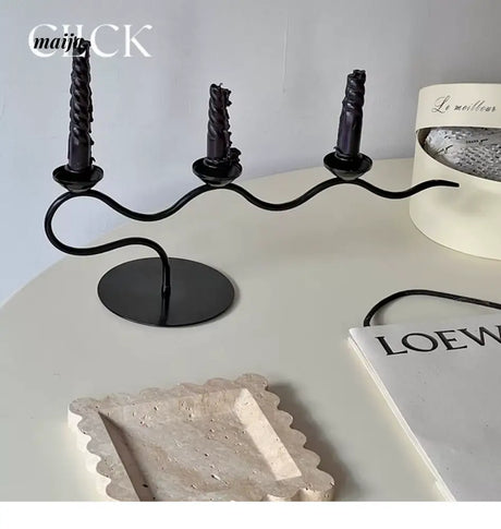 CLICK Retro Candlestick Iron Decor for Homestays from CLICK
