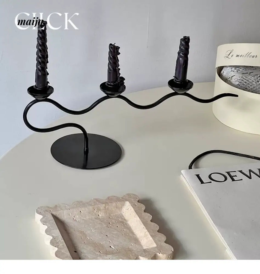 CLICK Retro Candlestick Iron Decor for Homestays from CLICK