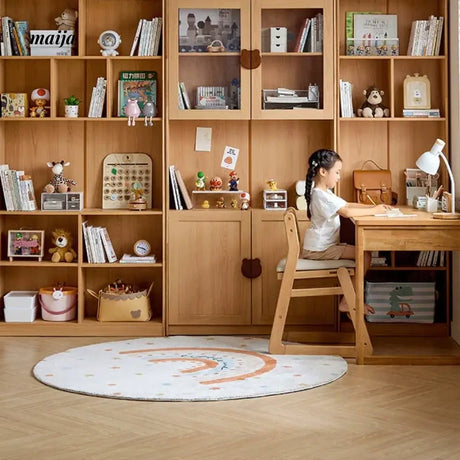 LINSYKIDS Brown Bear Wooden Study Desk and Cabinet from LINSY KIDS