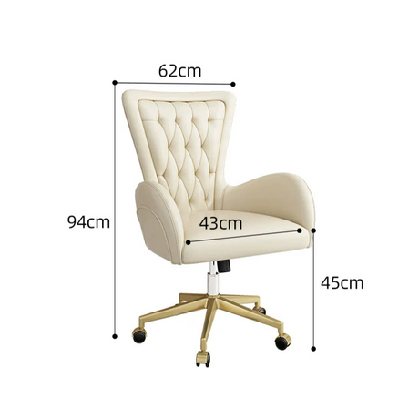 LATE AUTUMN Leather Office Desk Chair with High Back from LATE AUTUMN