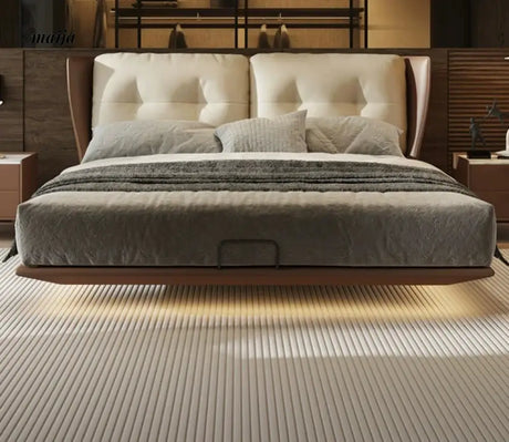 Conway Suspended Leather Bed from Kaiyashi