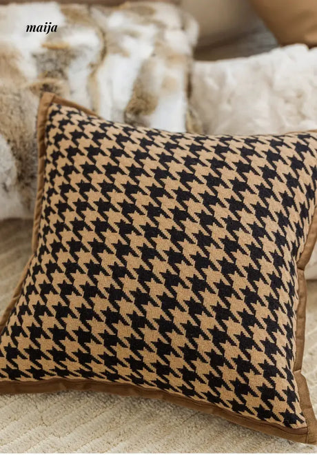 MISTYWOOD Red Rabbit Fur Cushion from maija
