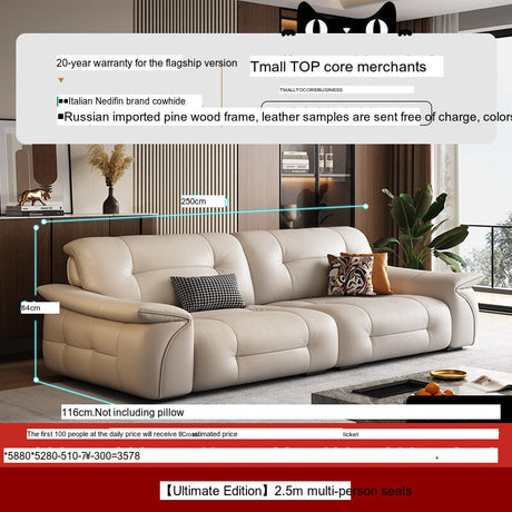 DIPU Nikolaj Cream Cowhide Sofa from DIPU