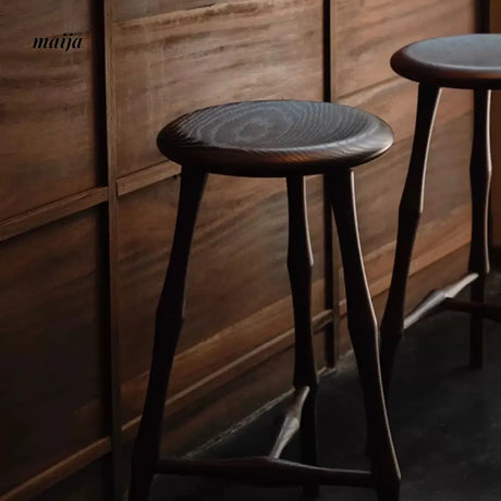 Aiza Solid Wood High Stool from maija